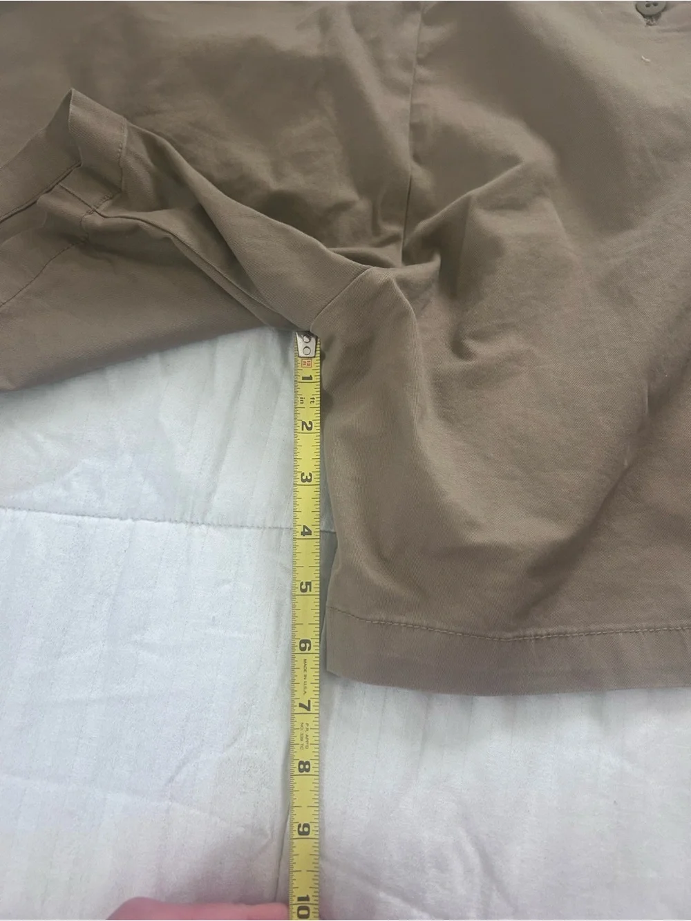 Excellent Condition Mens Flat Front Dressy Khaki Cremieux sz36